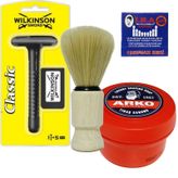 Wilkinson Classic Tıraş Makinesi, Arko Kase Tıraş Sabunu, Ahşap Tıraş Fırçası, Kibrit Kantaşı, Tıraş Seti cok-renkli