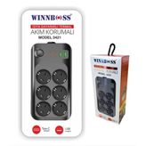 Winboos Priz Akım Koruma 6 Priz 2 Usb 2 Type-C 2 M