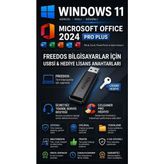Windows 11 Home Format USB 16 GB + Orijinal Office Lisans Key Paketi