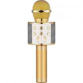 Winex Bluetooth UsbA TF Sd Kart 3.5 mm Aux Girişli Gold Karaoke Mikrofonu