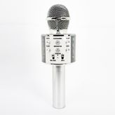 Winex Mobile Usb A Tf Sd Kart 3.5 mm Gümüş Aux Girişli Bluetooth Karaoke Mikrofonu