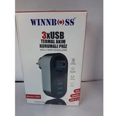WINNBOSS 3X USB Lİ TERMAL AKIM KORUMALI PRİZ