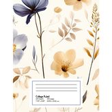 Winter Pressed Flowers Composition Notebook: Lined Pages for Writing, Planning, and Creative Notes