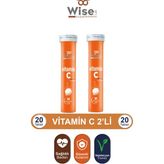WiseLab Vitamin C + Çinko Efervesan 20 Tablet x 2 Adet