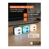 WOLFMAR Usb Çoklayıcı x Gece Lambası 5v Ledli