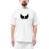 Wolverine Maske Oversize Beyaz Tişört