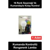 Wonara #ampul Uzaktan Kumandalı Rgb LED Ampul E27 Duy 9W 16 Renk Değişen 6500K Beyaz Işık 800 Lümen 60W Eşdeğer Dekoratif Aydınlatma Salon Yatak Odası Kafe Parti Ambiyans Avize Enerji Tasarruflu Uzun Ömürlü