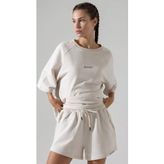 Woneagle Kadın Oversize Şortlu İkili Takım - Bisiklet Yaka Kısa Kollu Beli Lastikli Cepli Rahat Yazlık Şort Eşofman Takımı | Ev Giyimi, Spor ve Günlük Kullanım İçin Basic Şortlu Set