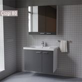 Wons Çizgi 80 cm Antrasit Gri Banyo Dolabı
