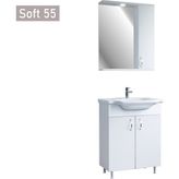 Wons Soft 55 cm Beyaz Banyo Dolabı