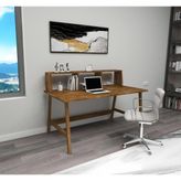 Wood Face Lucy Doğal Ahşap Çalışma Masası Ceviz Renk - 12 x 1
