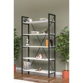 Wood House Eftelya Beyaz Kitaplık Modern Tasarım 180 cm Yükseklik 70 cm Genişlik 34 cm Derinlik