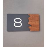 Wooden Serisi Pleksi Kapı Numarası