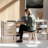 Woodesk Cadenza Ahşap Çalışma Masası 180X50 Natural Renk CPT4634-180 - 180 x 50 cm - Naturel