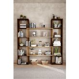 Woodesk CPT6013-200 Ceviz Dublin Masif Ağaç 190x200 cm Kitaplık
