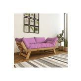 Woodesk CPT8168-210 Adalar Masif Natural-Pembe Renk 2'li Kanepe