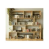 Woodesk Yonca Masif Ahşap Kitaplık, Natural Renk, 200X200 Cm