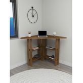 Woodface Best Ahşap Köşe Çalışma Masası, Ceviz