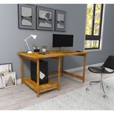 Woodface Lisa Doğal Ahşap Meşe Çalışma Masası
