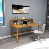 Woodface Lucy Doğal Ahşap Meşe Çalışma Masası