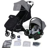 Wow Kabin Boy Tek Elle Kolay Katlanır Travel Bebek Arabası Autofold Grey Black