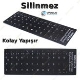 Wozlo Laptoplar Için Türkçe (Q) Klavye Sticker Siyah