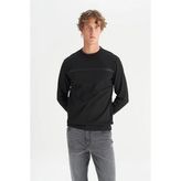 Wrangler Erkek Interlock Erkek Regular Fit Sweatshirt - Siyah