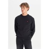 WRANGLER Erkek Patch Logo Sweatshirt Siyah