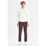 WRANGLER Normal Bel Slim Fit Koyu Kahve Erkek Chino Pantolon WM01200001024 Kahverengi Chino Pant