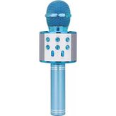 WS-858 Karaoke Mikrofon Aux USB ve Sd Kart Girişli Bluetooth Hoparlör Mavi - Antrasit