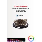 Ws2812b Ip30 Adreslenebilir Magic Led 5 Volt ( 60 Chip)