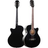 XC-200BK Kesik Kasa Siyah Akustik Gitar 4/4 Yetişkin Üst Segment