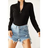 Xhan 02 0YZK8-10566 Kaşkorse Fermuarlı Bluz