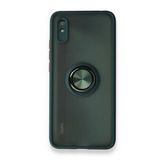 Xiaomi Redmi 9A Montreal Yüzüklü Silikon Kapak Yeşil Kılıf