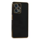 Xiaomi Redmi Note 12 Pro Plus Kılıf Volet Silikon - Siyah - Siyah