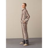 Xint Kadın Bej Oversize Saten Gömlek - XL