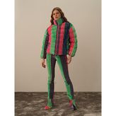 Xint Kadın Pembe Esnek Dokulu Oversize Mont