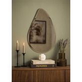 Xml Bayiciniz Tr Bizoteli Bronz Damla Ayna/damla Asimetrik Ayna/dekor Aynası/konsol Aynası Bronz 65 x 90 - Genel