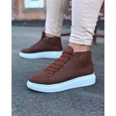 Xon1 032 Taba Bağcıklı Sneakers Yarım Bilek Bot