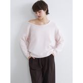 XSide Kayık Yaka Oversize Kadın Triko Kazak - Pembe
