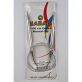 Yabalı 100 cm Çelik Misinalı 8 mm Örgü Şişi