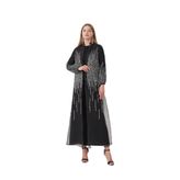 Yağmur Model Taşlı Abaya