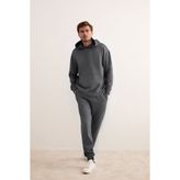 YAKAMEL Erkek 3 İplik Kapşonlu İçi Pamuklu Bol Kesim Hoodie Kışlık Günlük Eşofman Takımı