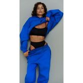 YAKAMEL Kadın Eşofman Takımı Sweatshirt Jogger Oversize Şardonlu Kapüşonlu