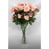 Yapay 3'lü Açmış Gül Dalı Açık Pembe 69 cm