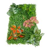 Yapay Çiçek Duvar Kaplama Panel Şimşir 40*60 5Demet Yeşil Bitki Dik Duvar Uygulama Çiçeği