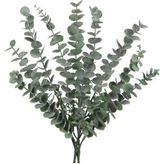 Yapay Çiçekçiniz 5 Dallı Gerçek Dokulu 45 cm Yapay Okaliptus Demeti Uzun Ömürlü Dekoratif Bitki