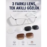 Yapay Zeka Destekli Akıllı Gözlük Dahili Kameralı Bluetooth Müzik Ve Arama Özellikli Ses Kontrollü Değiştirilebilir Lens