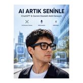Yapay Zeka Destekli Akıllı Gözlük Kameralı Fotoğraf Video Kayıt Çoklu Dil