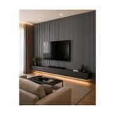 Yapı Muğla Antrasit Akustik Duvar Paneli 60x280 cm PVC Kaplama Dekoratif Panel